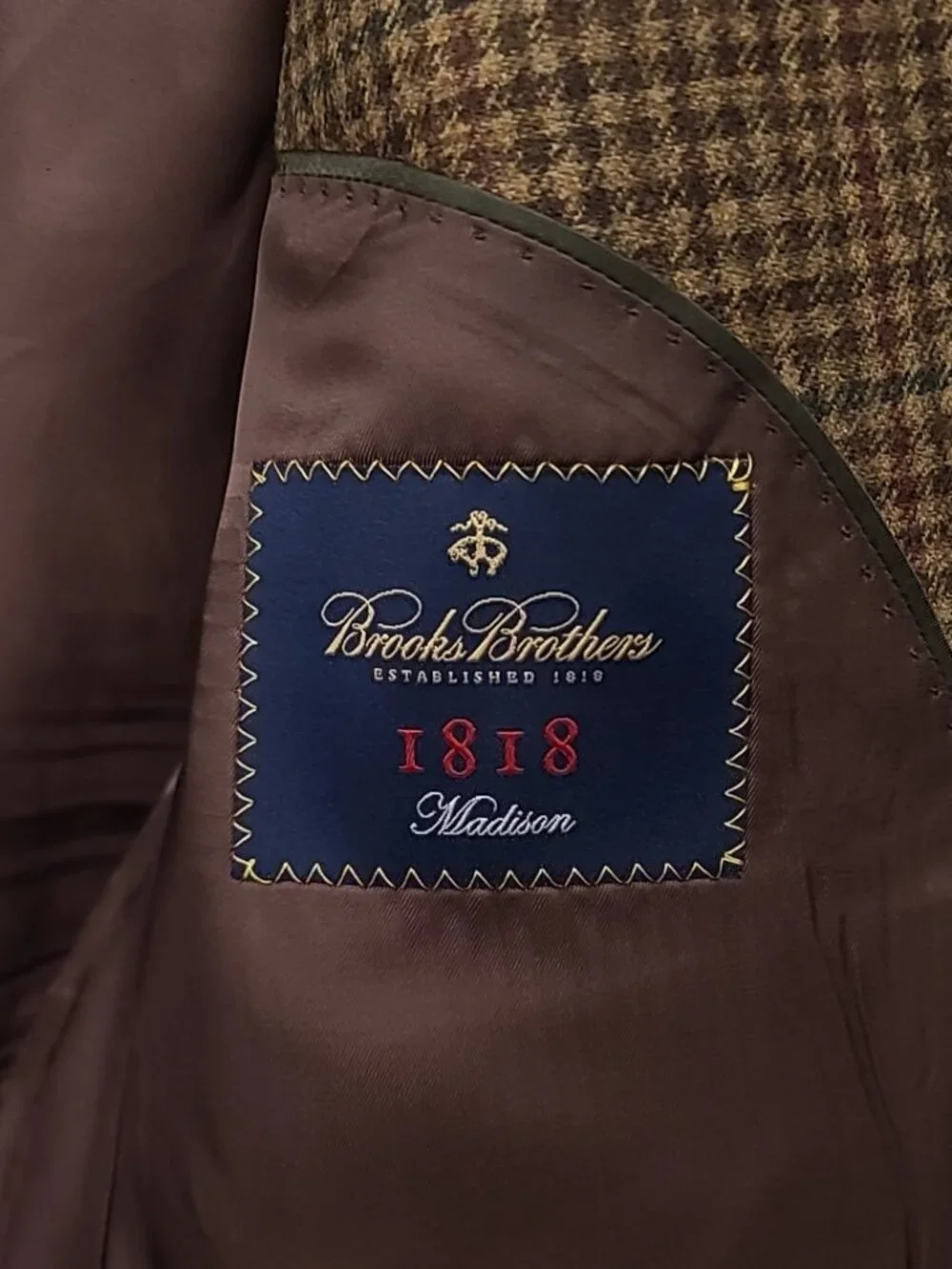 Brooks Brothers 1818 Madison Ethomas Wool Cashmere Blend Sports Coat Blazer 42R